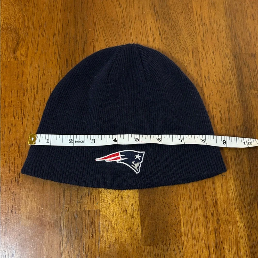 Youth New England Patriots Beanie | Navy Knit Hat | No-Fold Style (One Size)
